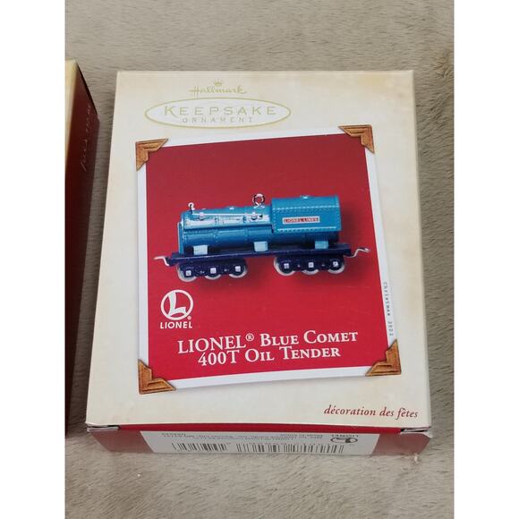 Hallmark Keepsake Lionel 714 Boxcar 2005 Blue Comet 400T 2002 Ornaments - Picture 12 of 13